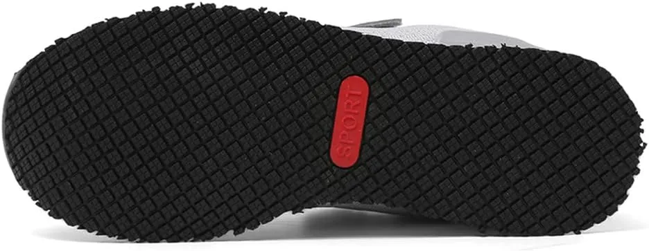 LEADER SHOW Men's Casual Elderly Safety Walking Shoes Light Weight Strap Comfort Sneakers
