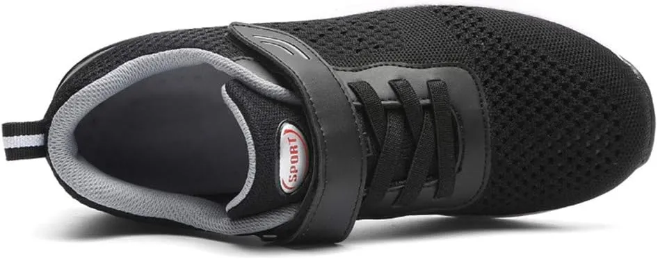 LEADER SHOW Men's Casual Elderly Safety Walking Shoes Light Weight Strap Comfort Sneakers