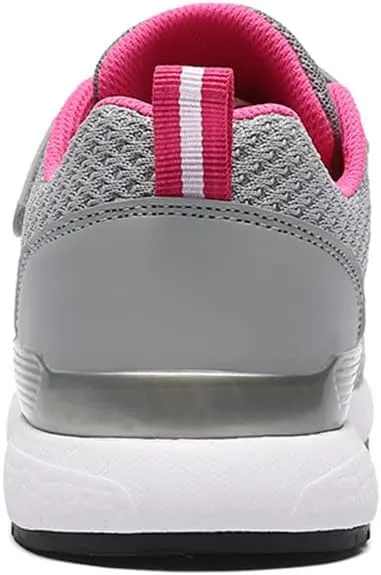 Leader Show Women's Elderly Casual Comfort Walking Shoe Safety Flats Non-Slip Hook & Loop Sneakers