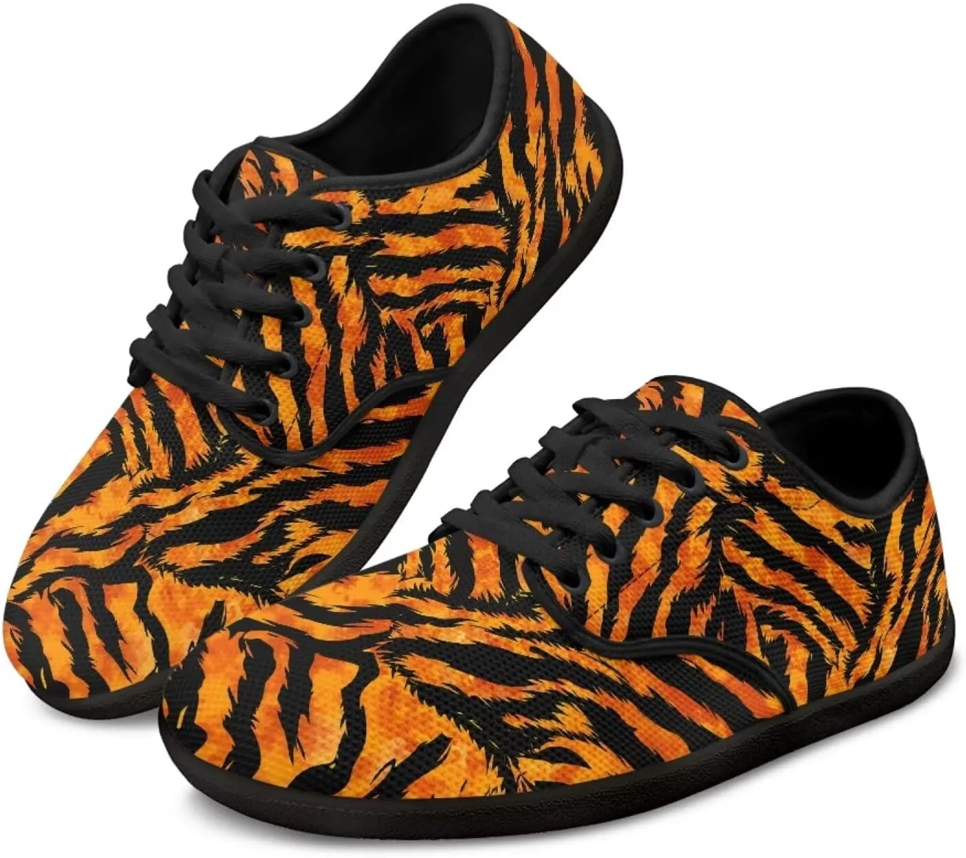 Leopard Print Womens Casual Shoes Lace Up Sneakers Breathable Comfort Walking Shoes Size 5.5-13