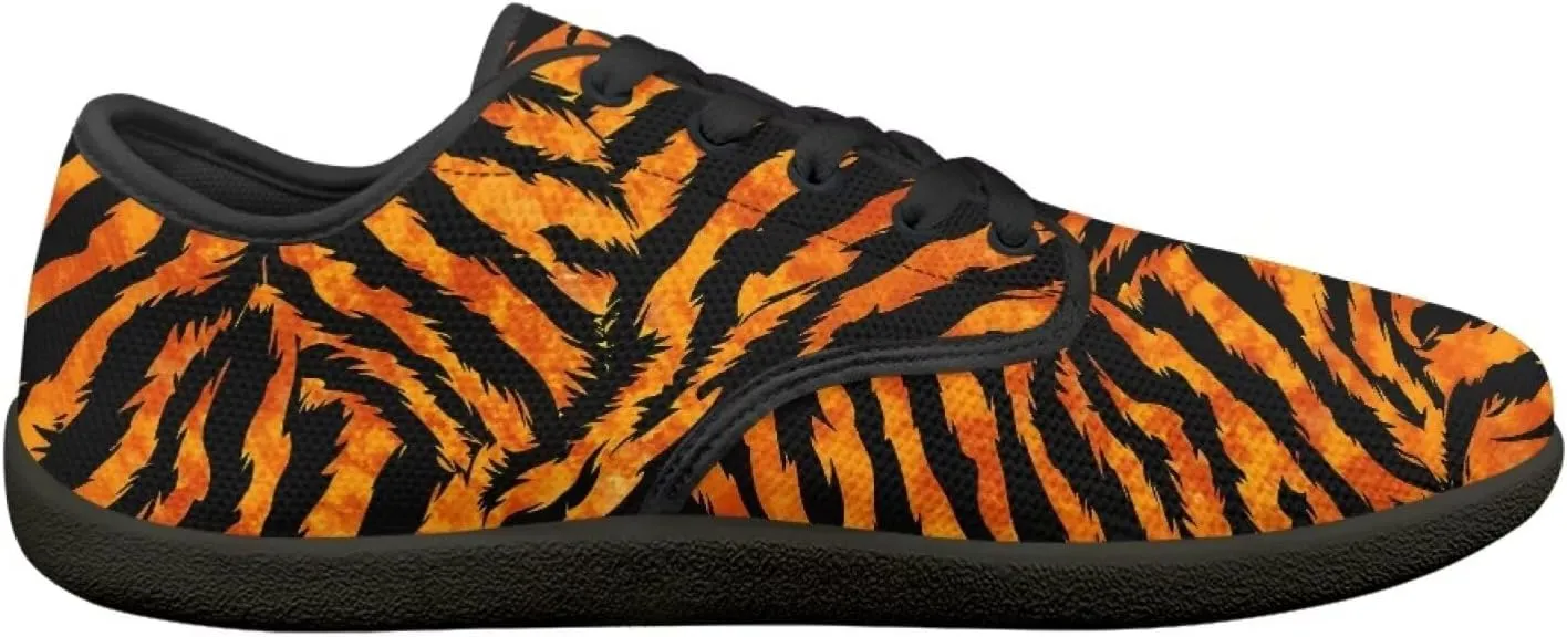Leopard Print Womens Casual Shoes Lace Up Sneakers Breathable Comfort Walking Shoes Size 5.5-13