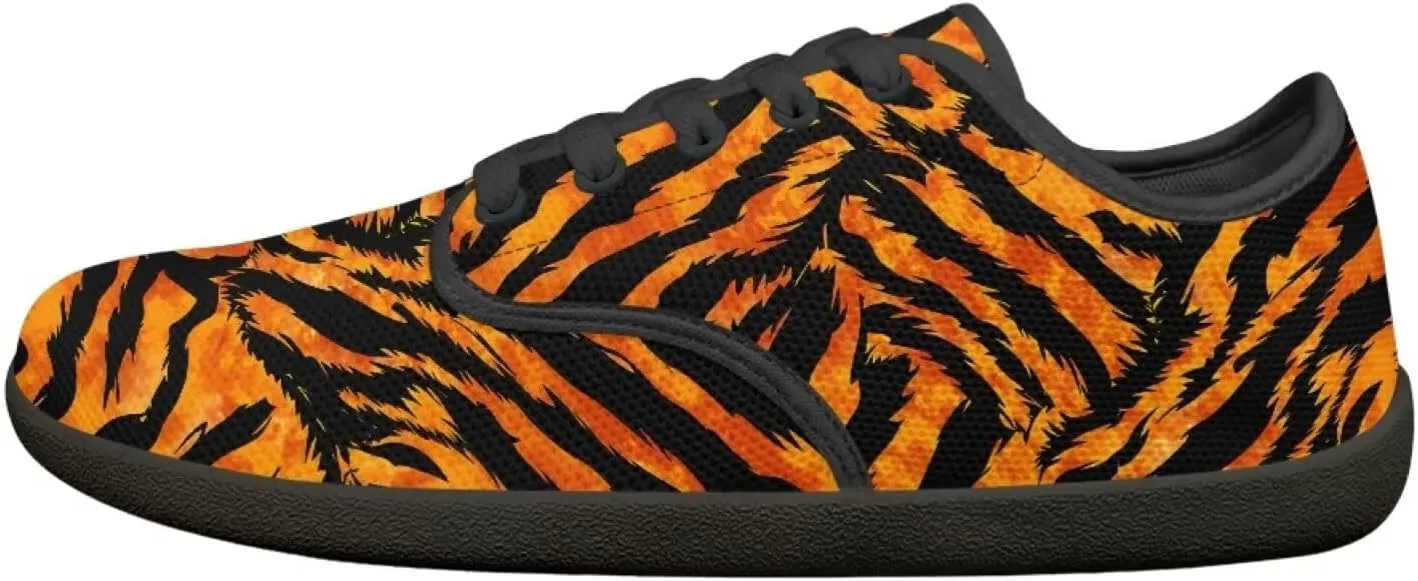 Leopard Print Womens Casual Shoes Lace Up Sneakers Breathable Comfort Walking Shoes Size 5.5-13