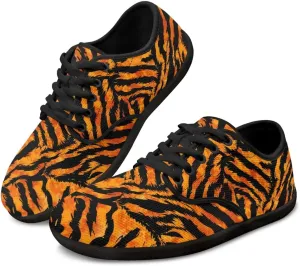 Leopard Print Womens Casual Shoes Lace Up Sneakers Breathable Comfort Walking Shoes Size 5.5-13