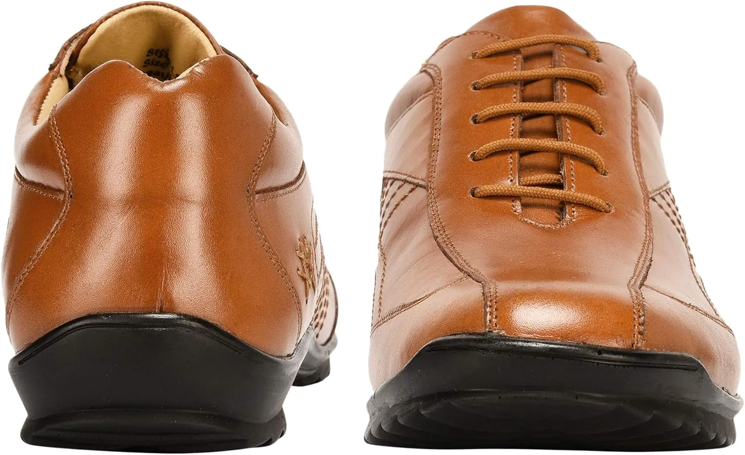 LIBERTYZENO Mens Genuine Leather Adults Cushioned Casual Lace Up Shoes for Prom Graduation