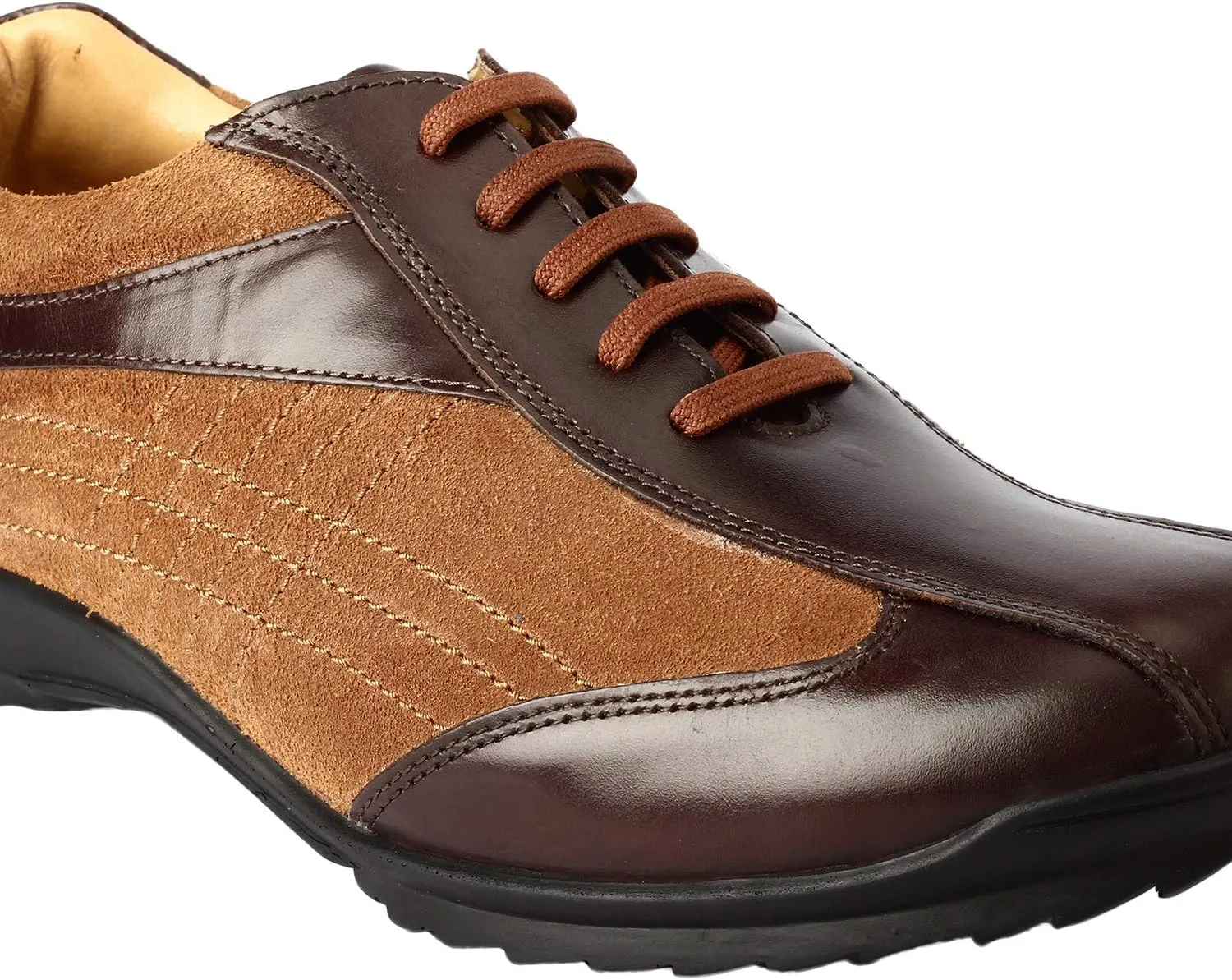 LIBERTYZENO Mens Genuine Leather Adults Cushioned Casual Lace Up Shoes for Prom Graduation