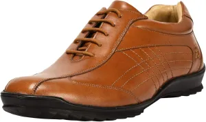 LIBERTYZENO Mens Genuine Leather Adults Cushioned Casual Lace Up Shoes for Prom Graduation