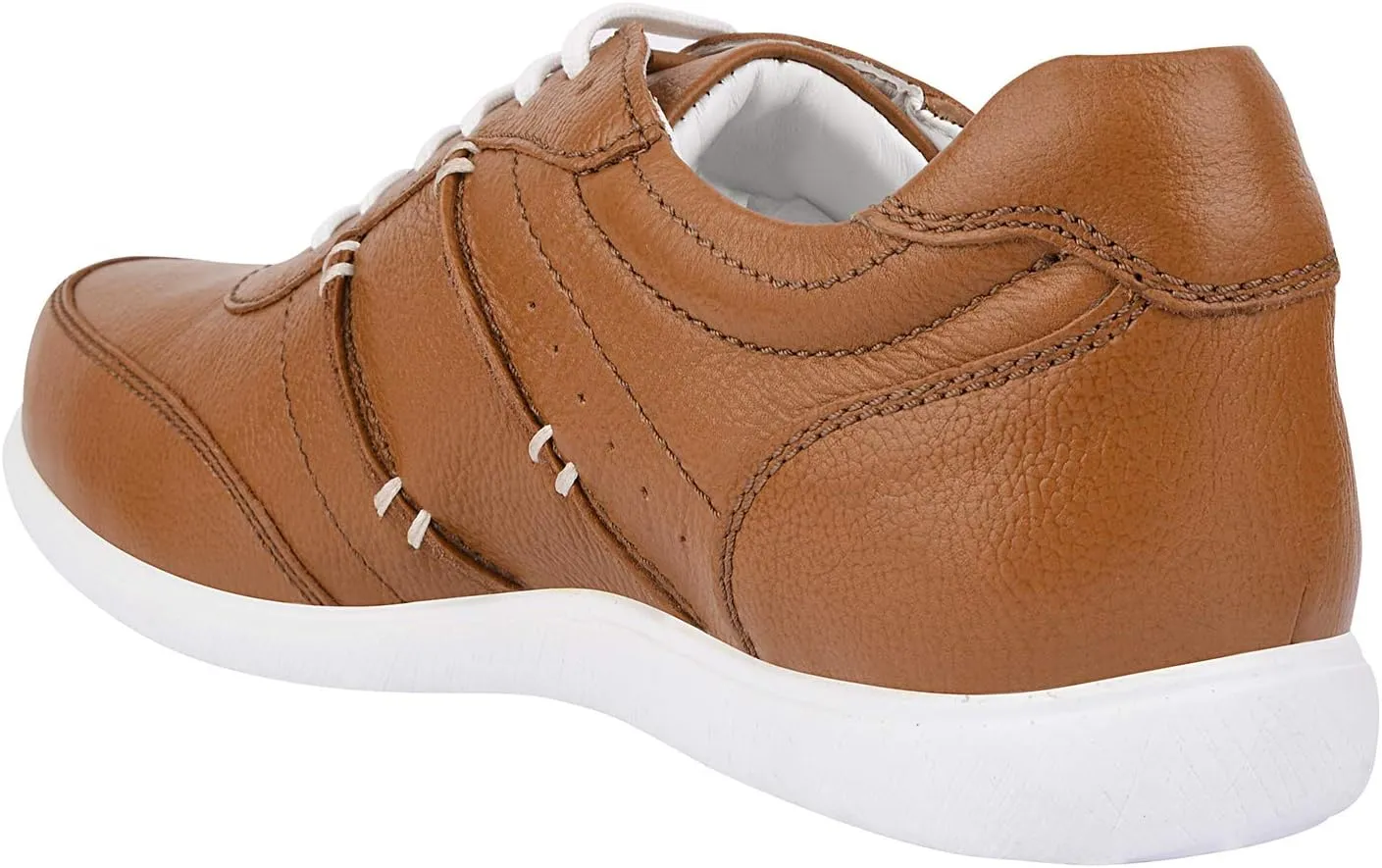 LIBERTYZENO Mens Genuine Leather Adults Cushioned Casual Lace Up Shoes for Prom Graduation