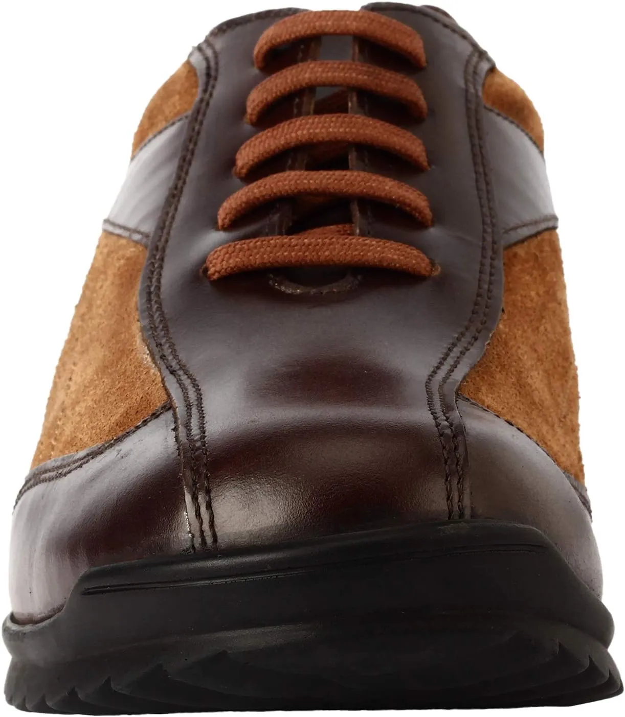 LIBERTYZENO Mens Genuine Leather Adults Cushioned Casual Lace Up Shoes for Prom Graduation
