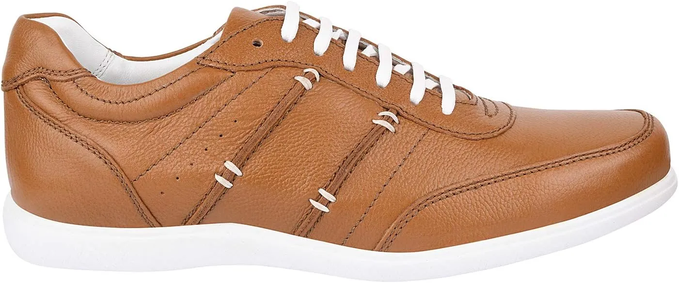 LIBERTYZENO Mens Genuine Leather Adults Cushioned Casual Lace Up Shoes for Prom Graduation