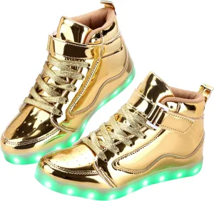 Light Up Shoes Men Women LED Shoes USB Charging Adult High Top LED Sneakers Glow in The Dark Footwear for Dancing Party Festivals Festivals
