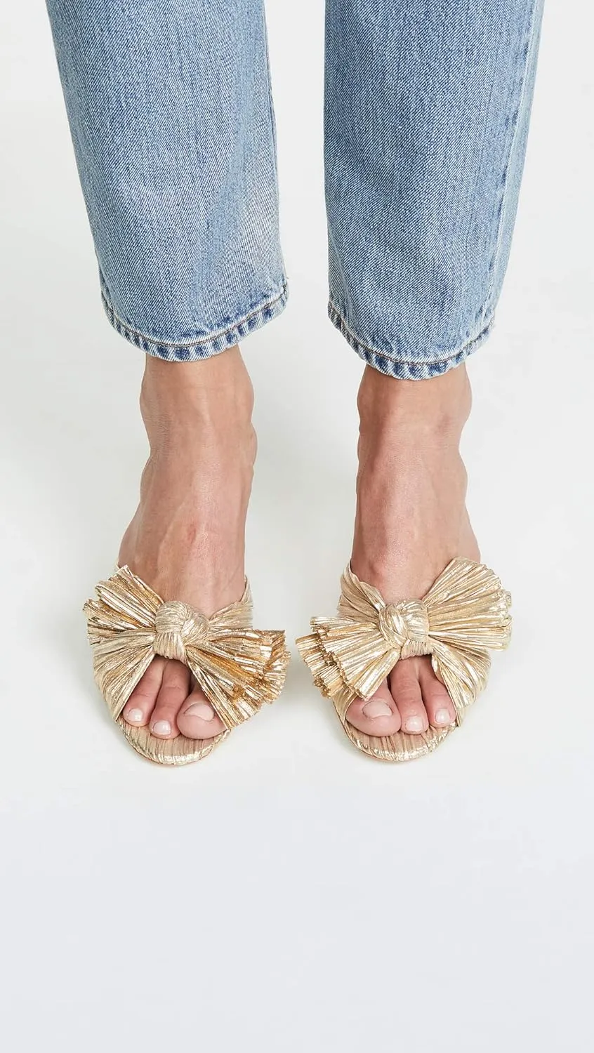 Loeffler Randall Women's Emilia Pleated Bow Sandals