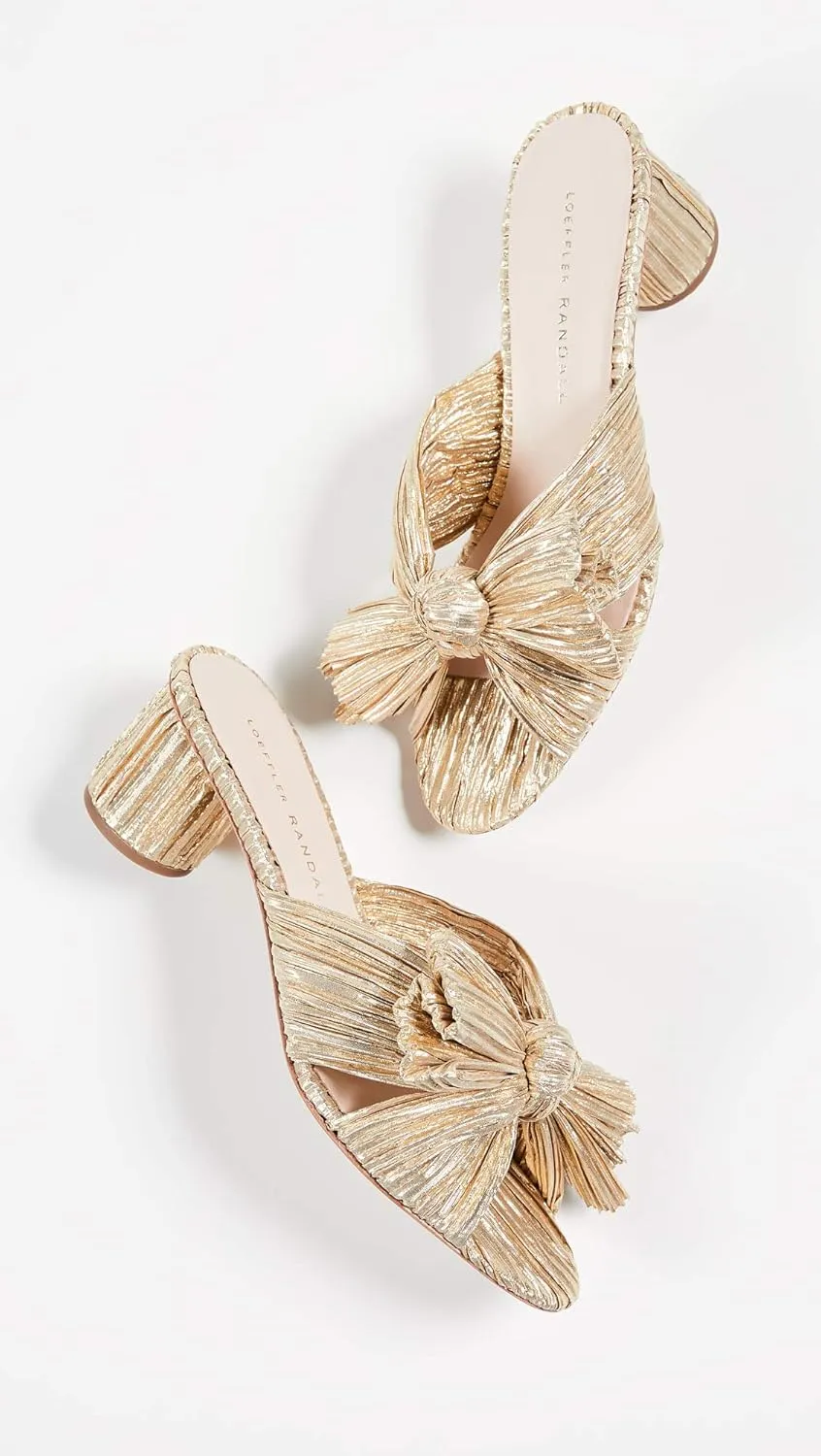 Loeffler Randall Women's Emilia Pleated Bow Sandals