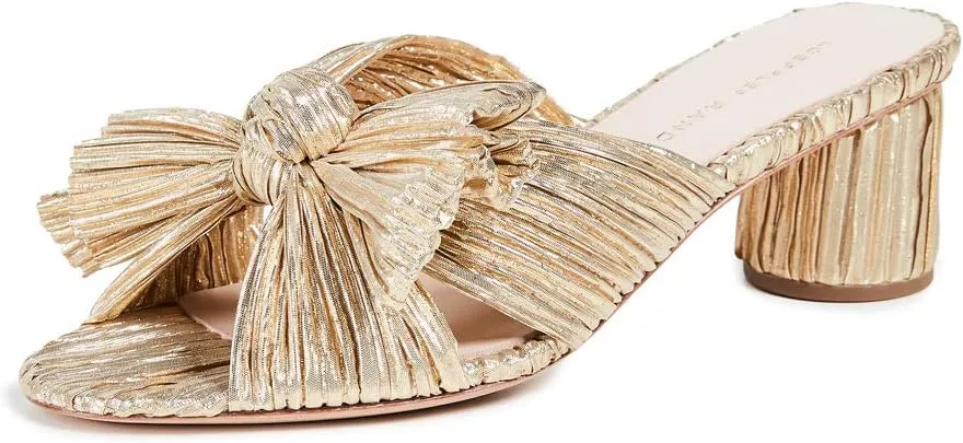 Loeffler Randall Women's Emilia Pleated Bow Sandals