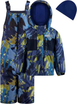 LONDON FOG Boys' Toddler 2-Piece Snow Bib & Jacket Snowsuit
