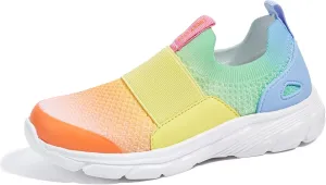 LUCKY STEP Little Kids Sneakers Breathable Mesh Walking Shoes Slip On Lightweight Athletic Trainers for Boys Girls