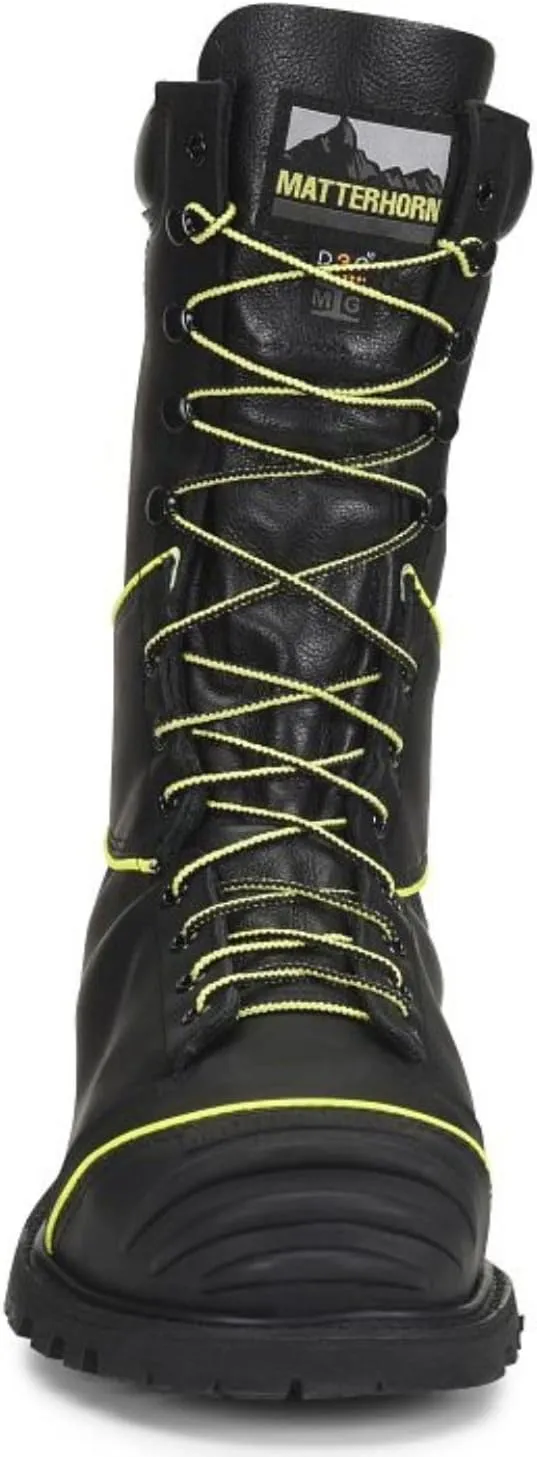 Matterhorn Klondike 10" Met Guard Steel Toe Mens Combat Boots - Durable, Slip-Resistant, Shock-Absorbing, Waterproof