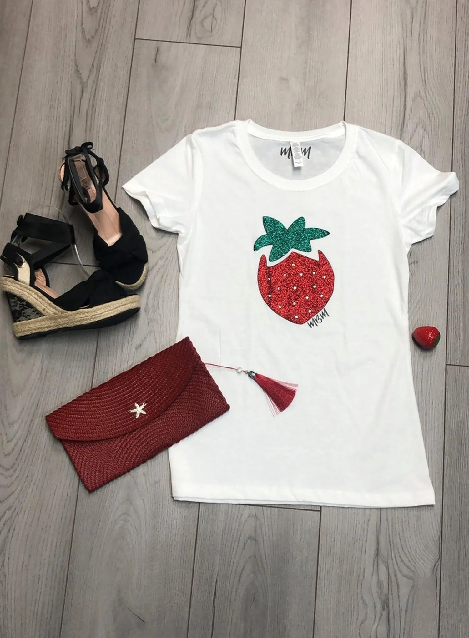MBM FASHION T-SHIRT GLITTER WITH SWAROVSKI CRYSTALS