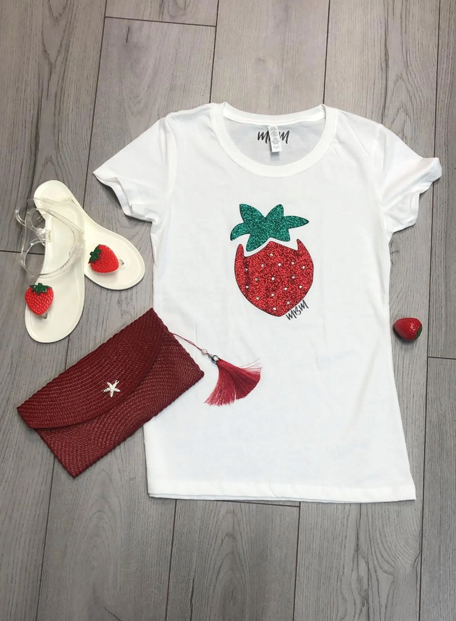 MBM FASHION T-SHIRT GLITTER WITH SWAROVSKI CRYSTALS