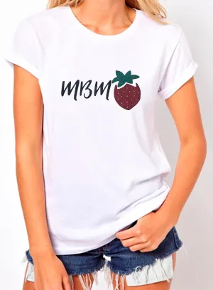 MBM T-SHIRT GLITTER OR PLATINUM WHIT SWAROVSKI CRYSTALS