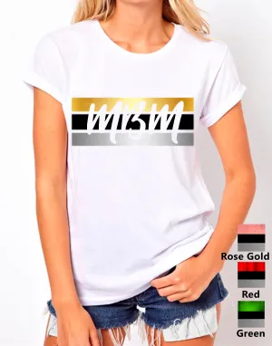 MBM T-SHIRT WITH METAL PRINT 3 LINES
