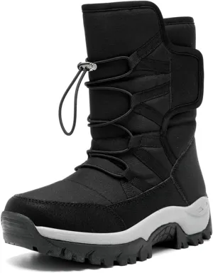 MEBAMY Womens Winter Snow Boots Insulated Mid-Calf Booties Anti-Slip Cold Weather Fur Lined Comfortable Shoes