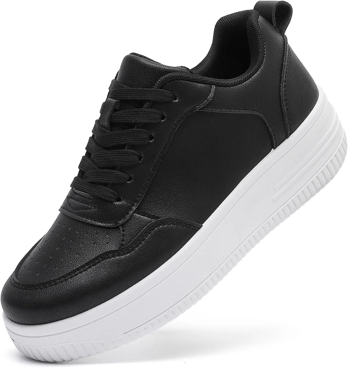 MEMON Womens Fashion Sneakers,Lace Up Platform Sneakers,Lightweight Casual Sneaker,Comfortable Walking Sport Sneakers