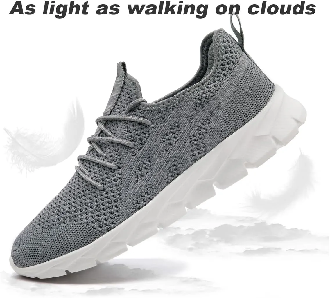 Men Slip On Running Sneakers Tennis Lightweight Non-Slip Athletic Shoes Cushioned Comfort for Walking Gym Fitness & Daily Training Leisure Sports