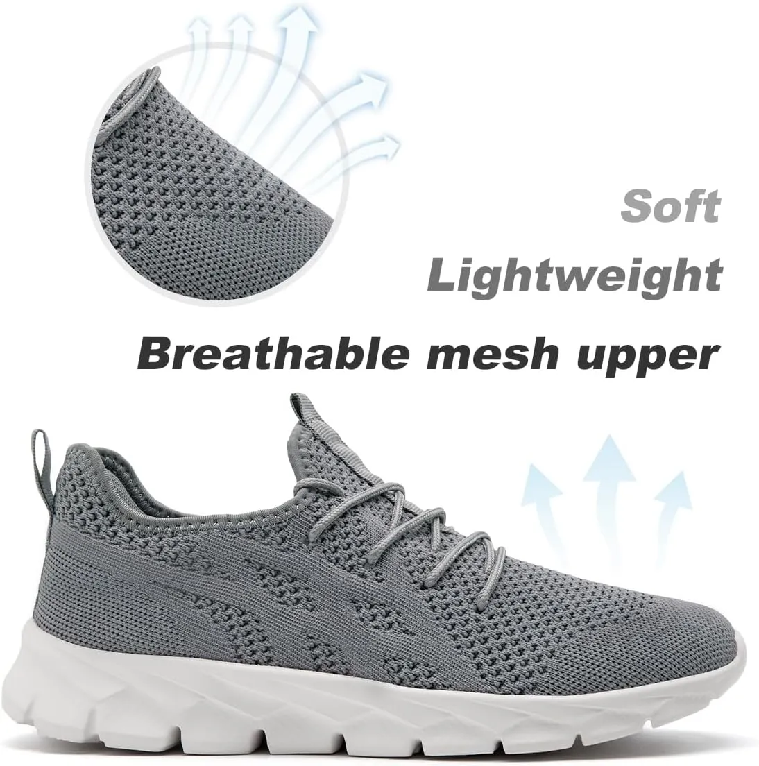 Men Slip On Running Sneakers Tennis Lightweight Non-Slip Athletic Shoes Cushioned Comfort for Walking Gym Fitness & Daily Training Leisure Sports