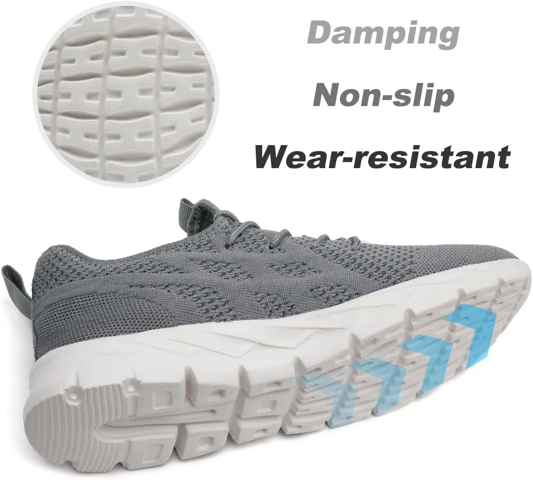 Men Slip On Running Sneakers Tennis Lightweight Non-Slip Athletic Shoes Cushioned Comfort for Walking Gym Fitness & Daily Training Leisure Sports