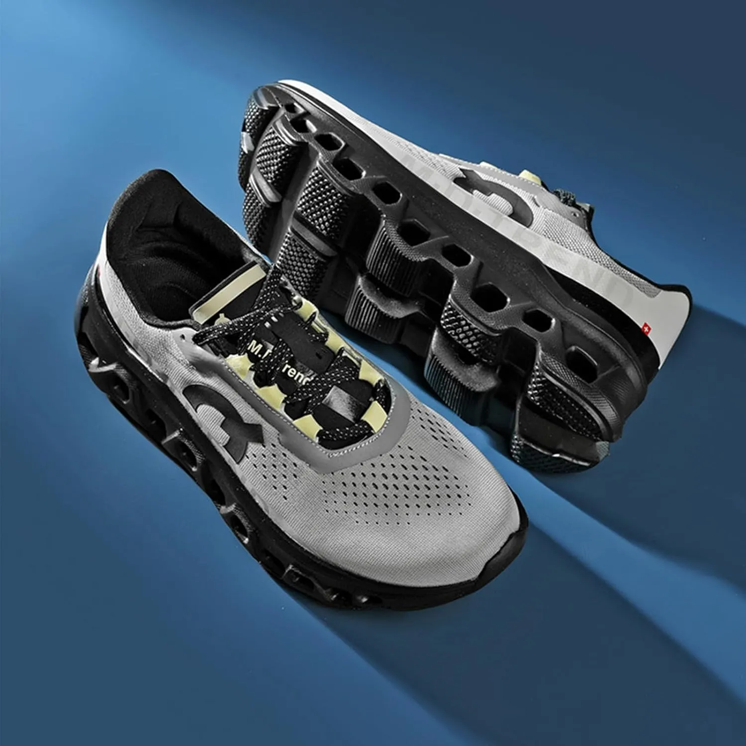 Men's Fashion Sneakers Breathable Mesh Running Shoes Cushioned Athletic Sneakers Non Slip Soft Sole Casual Athletic Walking Shoes