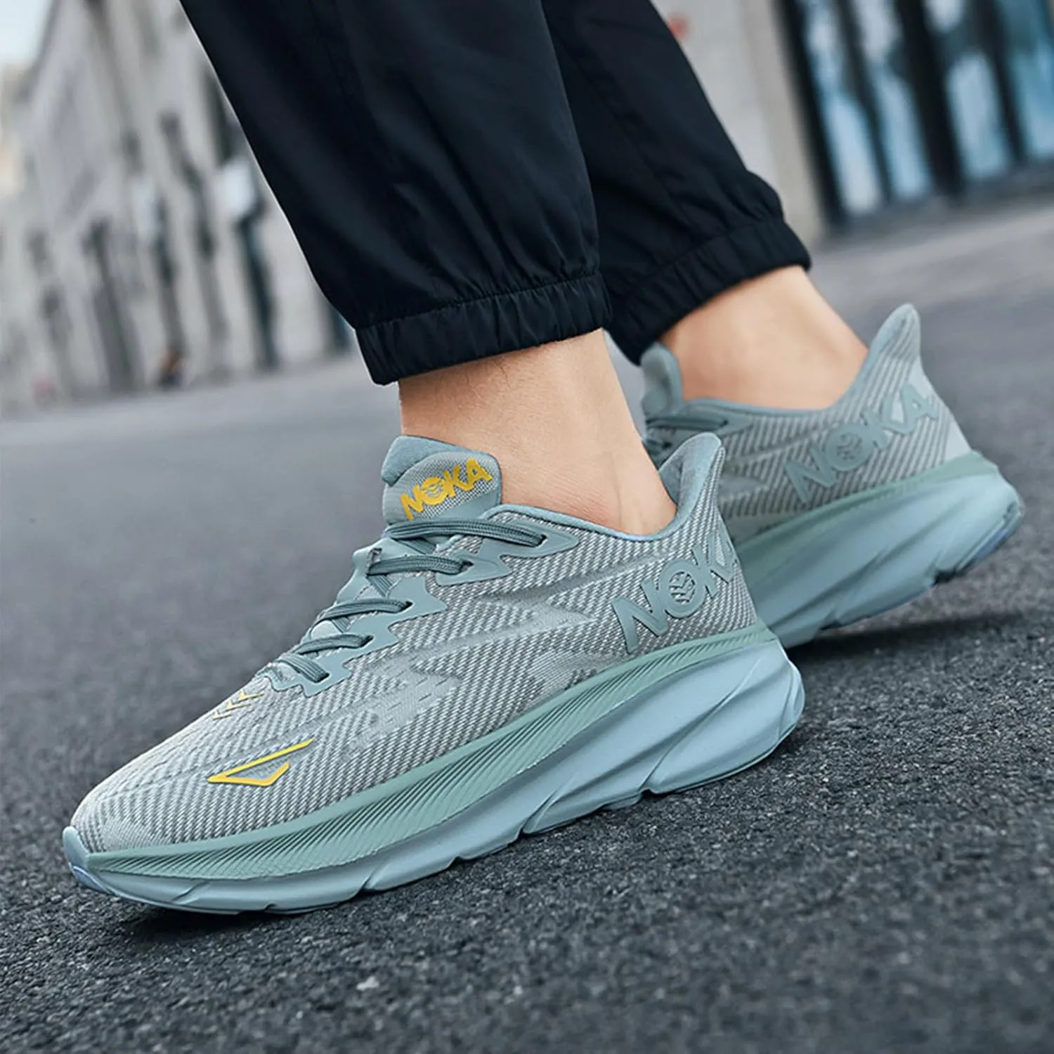 Men's Fashion Sneakers Breathable Mesh Running Shoes Cushioned Athletic Sneakers Non Slip Soft Sole Casual Athletic Walking Shoes