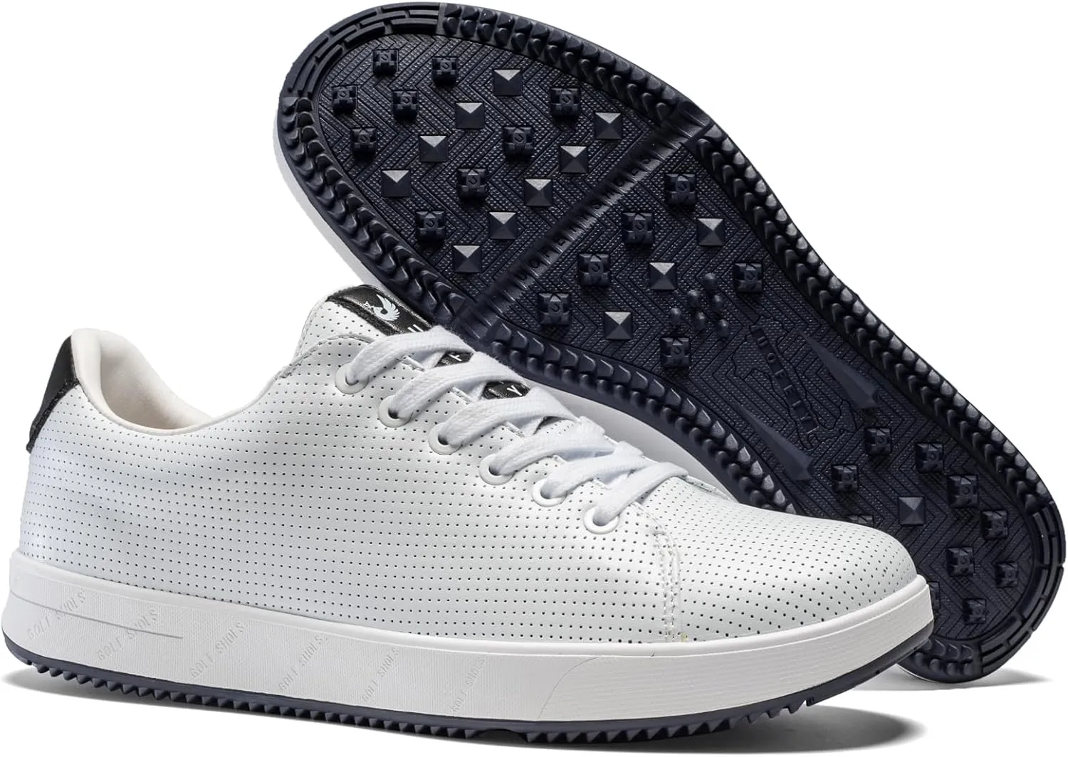 Men's Golf Shoes Professional Spikeless Leather Sneakers Non Slip Low Top Lightweight Comfort Travel Walking Shoes