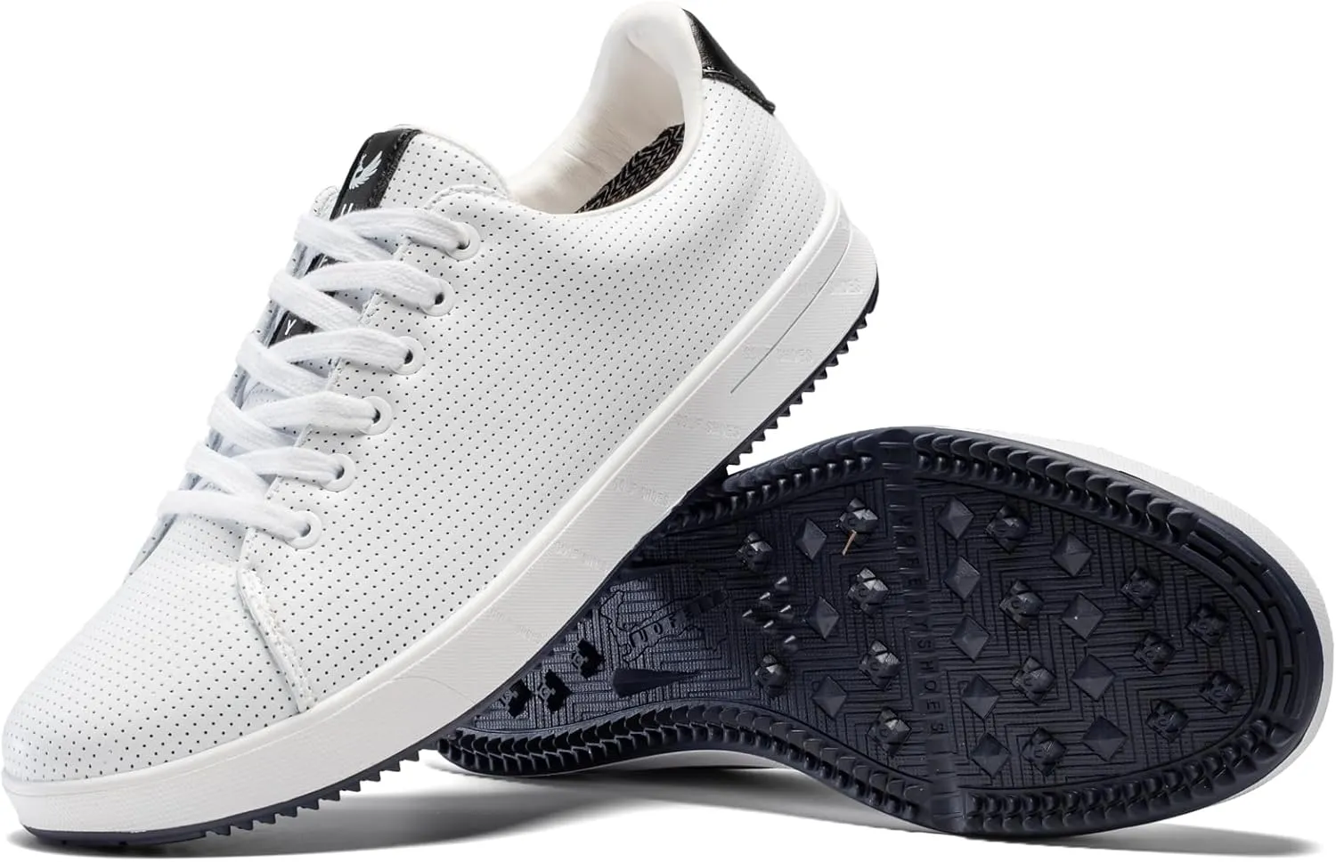 Men's Golf Shoes Professional Spikeless Leather Sneakers Non Slip Low Top Lightweight Comfort Travel Walking Shoes