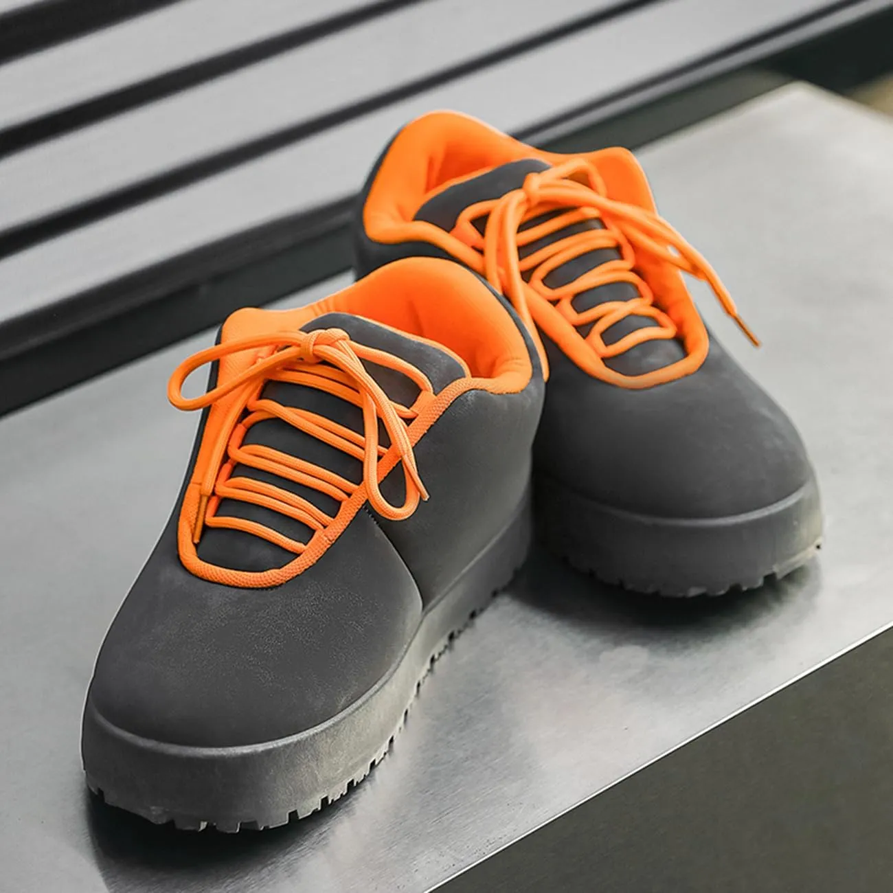 Men's Platform Sneakers Lightweight Comfort Lace Up Skate Shoes Puffy Trendy Casual Shoes