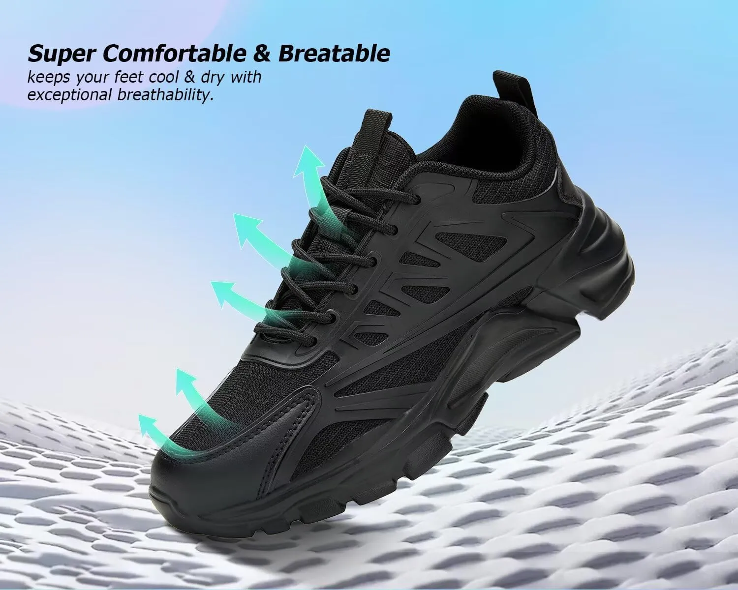 Men's Road-Running-Shoes Walking Shoes Fashion Athletic Sneakers Working Gym Comfort Lightweight Mesh Shoes.
