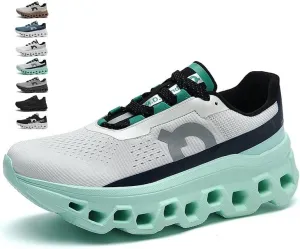 Men's Running Sneakers Shoes Comfortable Cushioned Mens Road Running Shoes, Slip on Breathable Soft Bottom Casual Athletic Shoes, Walking Tennis Jogging Workout Men Wide Trainers