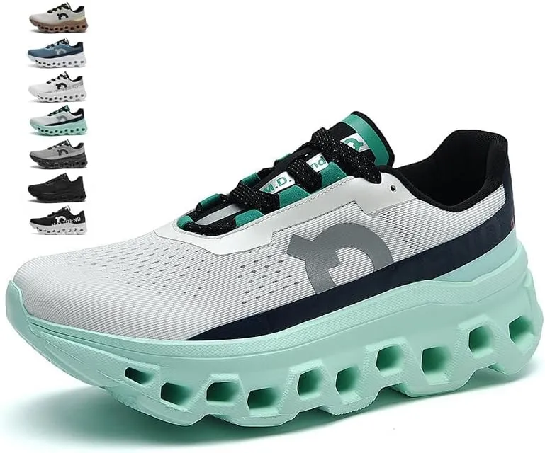 Men's Running Sneakers Shoes Comfortable Cushioned Mens Road Running Shoes, Slip on Breathable Soft Bottom Casual Athletic Shoes, Walking Tennis Jogging Workout Men Wide Trainers