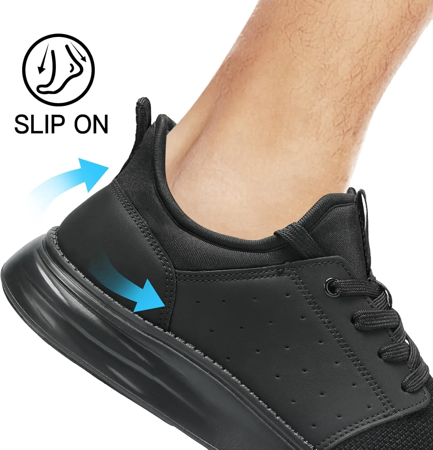 Men's Slip On Casual Fashion Shoes Easy in Dress Sneakers Comfortable Lightweight Walking Shoe