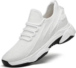 Mens Slip On Sneakers Non Slip Walking Shoes Lightweight Athletic Shoes Casual Running Shoe Increase Height 6/8/10CM
