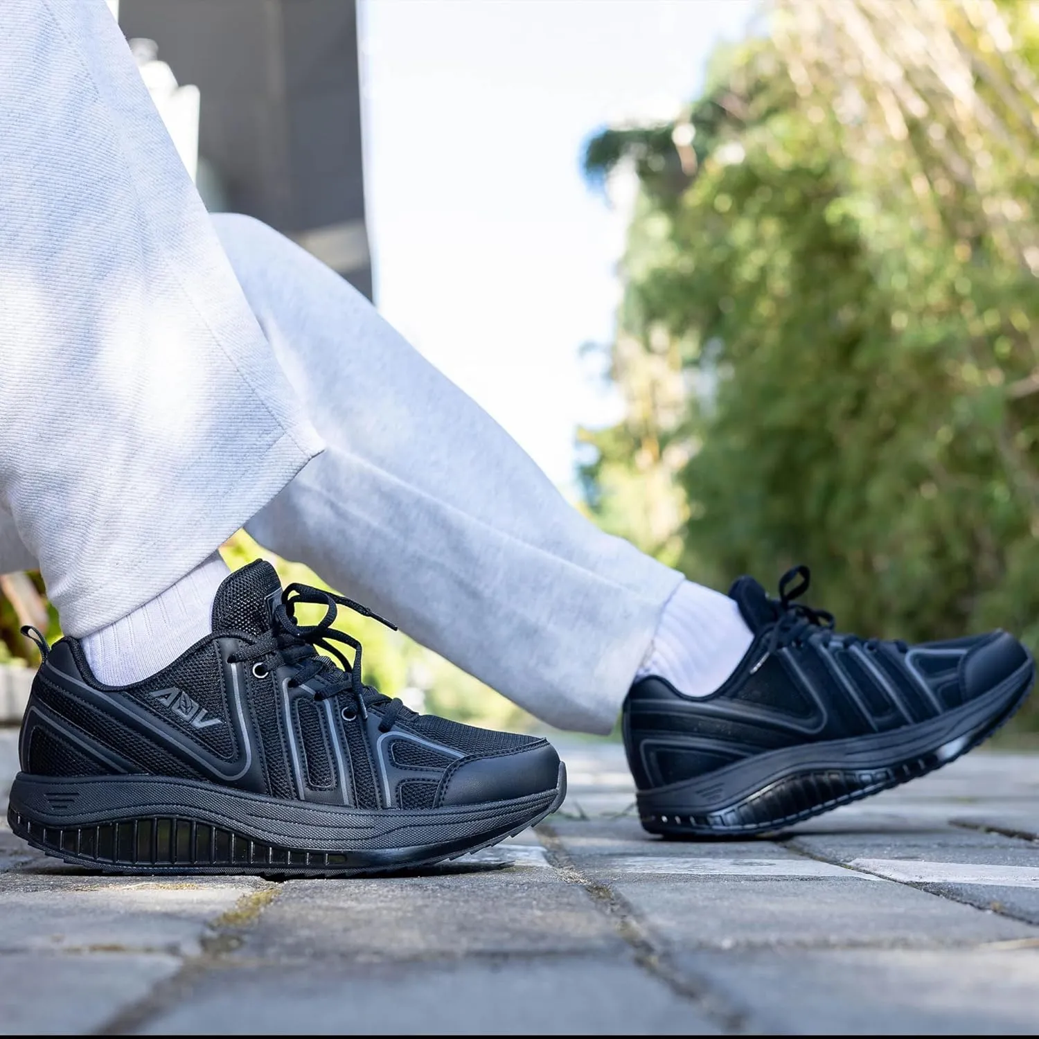 Men's Walking Shoes Wide Width Arch Support Athletic Sneakers Comfort Plantar Fasciitis Shoes for Feet Pain Relief