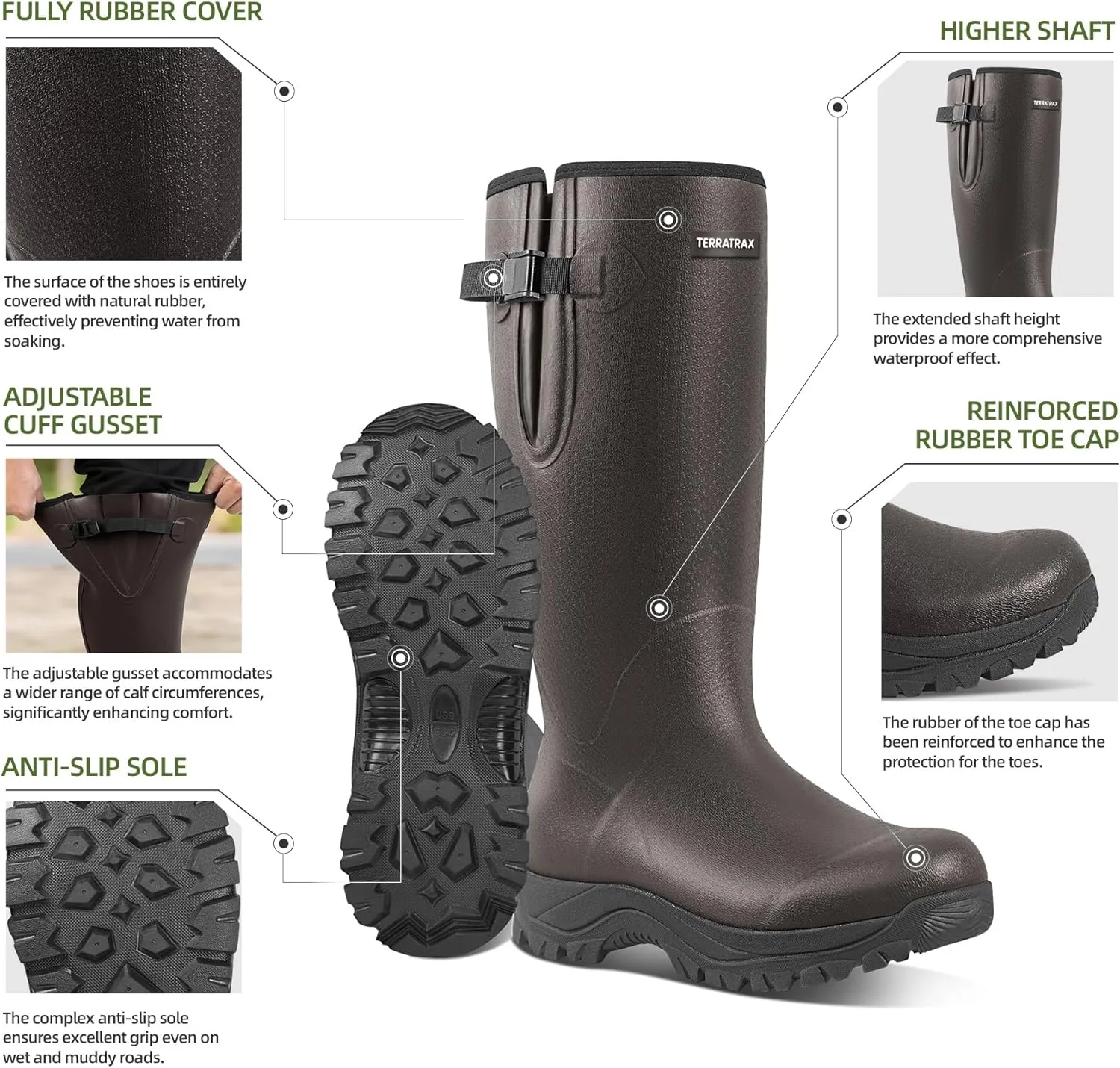 Men’s Wellington Shoes Waterproof Insulated Hunting Rubber Boots – Combining durability and elegance. Ideal for various occasions. Step out in confidence All season