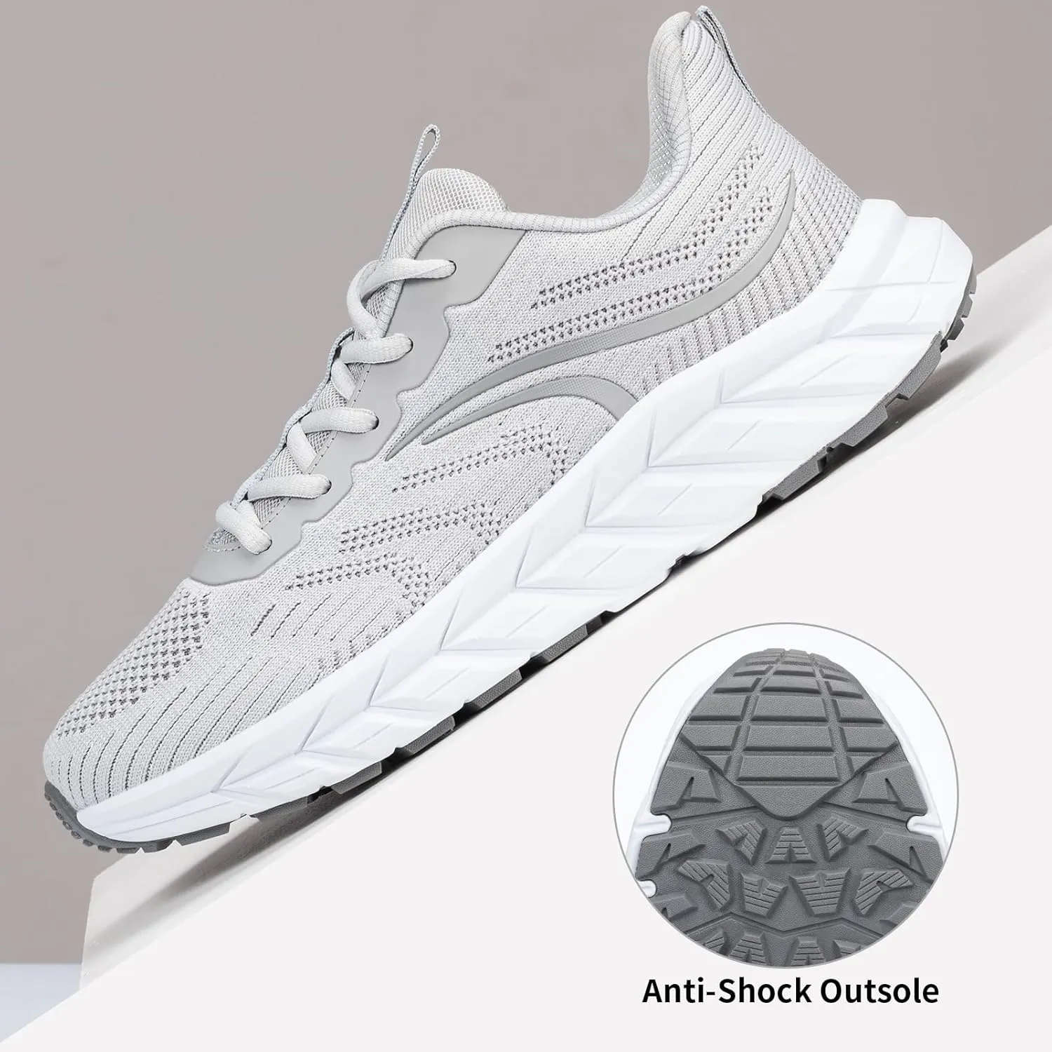 Men's Wide Walking Shoes Breathable Mesh Athletic Sneakers Wide Toe Box Shoes with Arch Support for Plantar Fasciitis