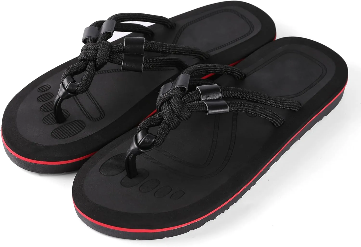 Mesa Men's Modern Zori Flip-Flop Sandals Onyx Black Medium Size 10-11