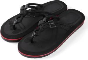 Mesa Men's Modern Zori Flip-Flop Sandals Onyx Black Medium Size 10-11