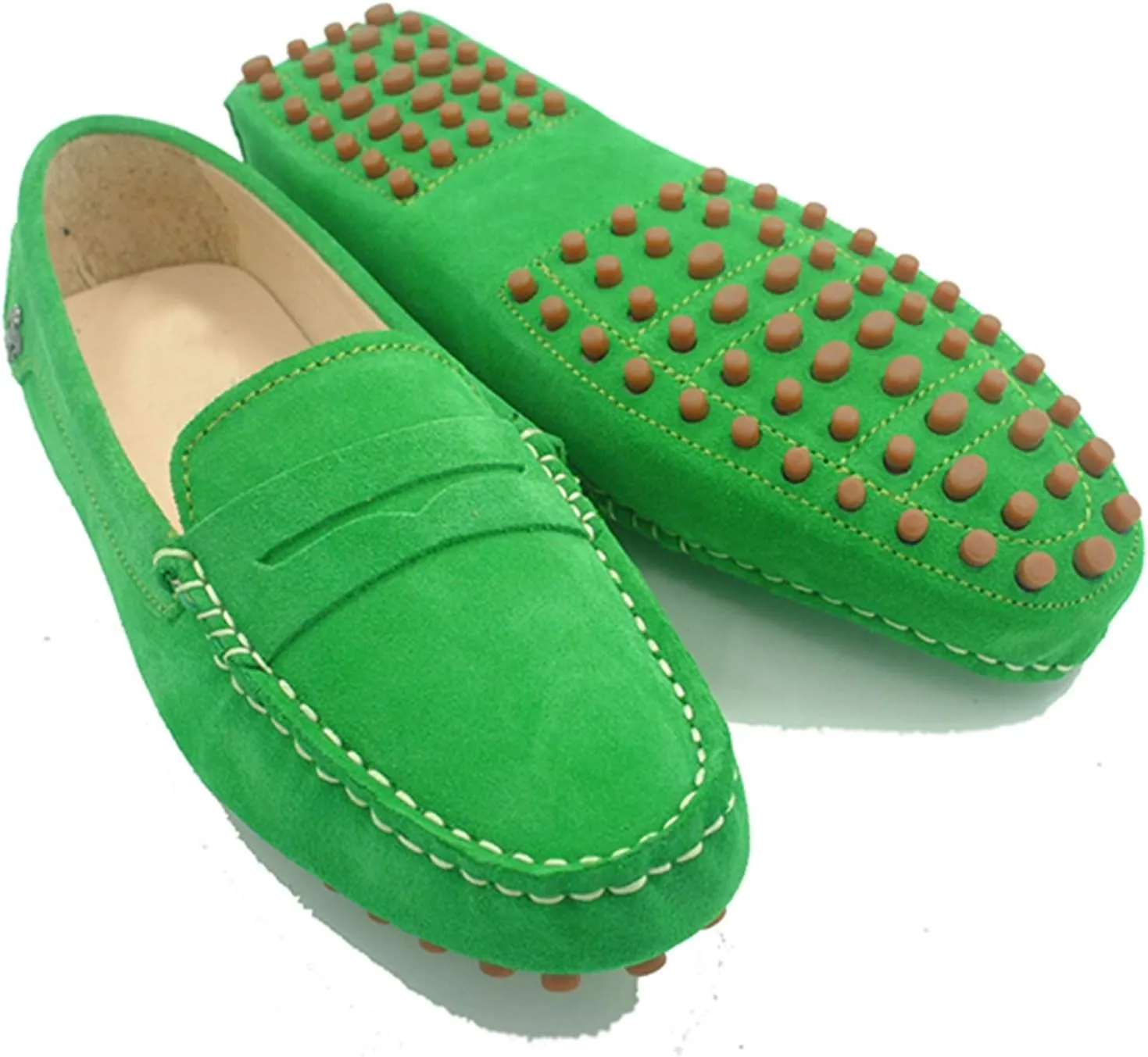 Minishion Women's Casual Loafers Suede Comfortable Driving Shoes YB9603