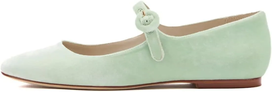 miss left Women Classic Adjustable Single Strap Buckle Mary Jane Flats Round Toe Comfortable Party Dress Daily Shoes Size 4-16 US