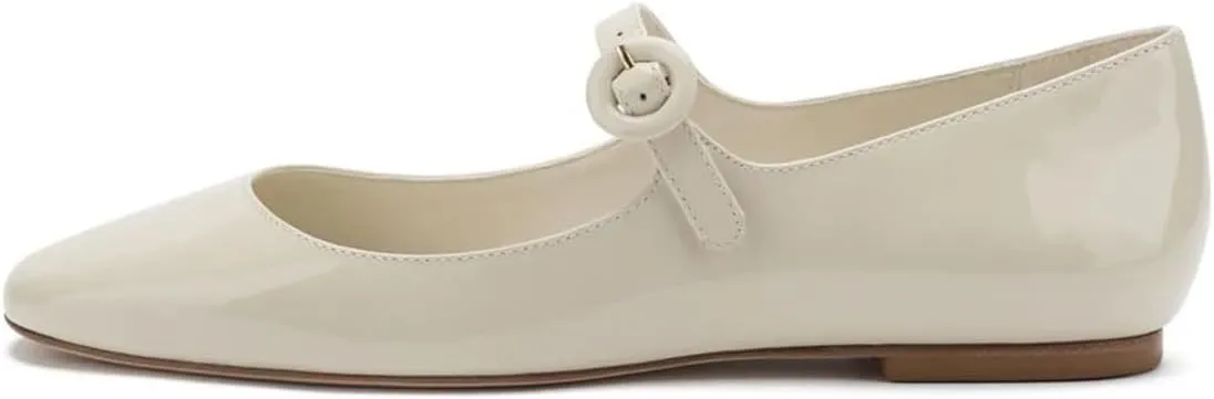 miss left Women Classic Adjustable Single Strap Buckle Mary Jane Flats Round Toe Comfortable Party Dress Daily Shoes Size 4-16 US