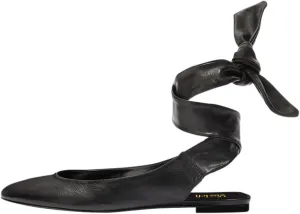 miss left Women Comfortable Rounded Closed Toe Ballet Flats Lace Up Strappy Ballerina Shoes for Casual Dancing Outdoor Outfit Size 4-16 US