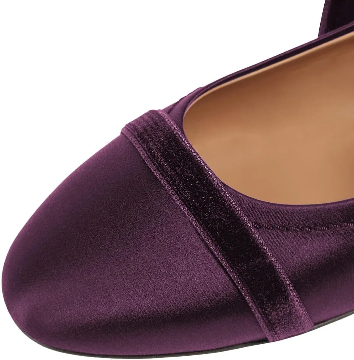 miss left Women Lovely Closed Round Toe Satin Ballet Flats Strappy Ankle Strap Comfy Party Dating Dressy Shoes Size 4-16 US