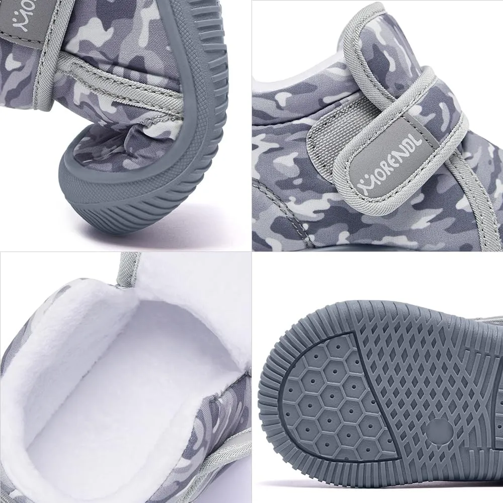 MORENDL Baby Winter Snow Boots for Infant Boys Girls Toddler Water-Resistant First Walker Shoes Warm Lining Soft Sole Anti-Slip Outdoor Booties